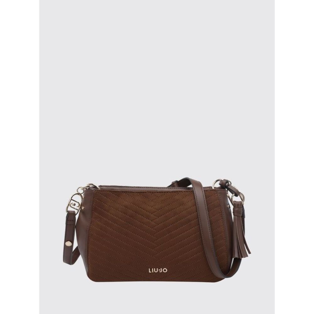 Liu Jo Women Liu Jo Suede-Effect Faux Leather Crossbody Bag With Chevron Pattern